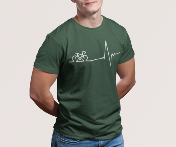 Bicycle Cardio Male Short Sleeve T-Shirt, White