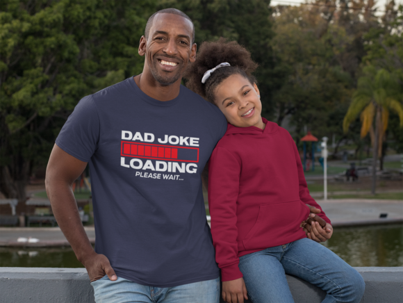 Dad Joke Loading Male Short Sleeve T-Shirt, White