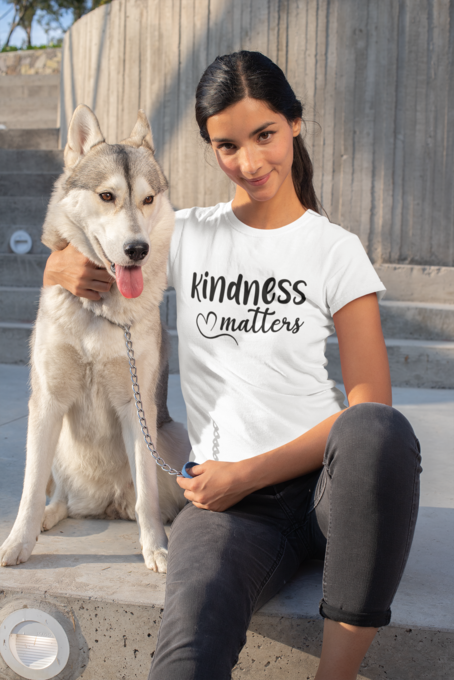 Kindness Matters Ladies Short Sleeve T-Shirt, Black