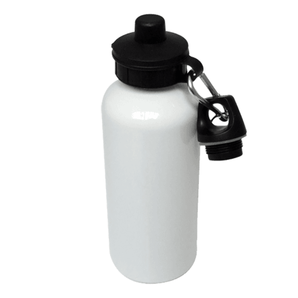 Aluminium White Drink Bottle 600ml