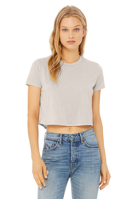 Bella Ladies Flowry Cropped T-Shirt