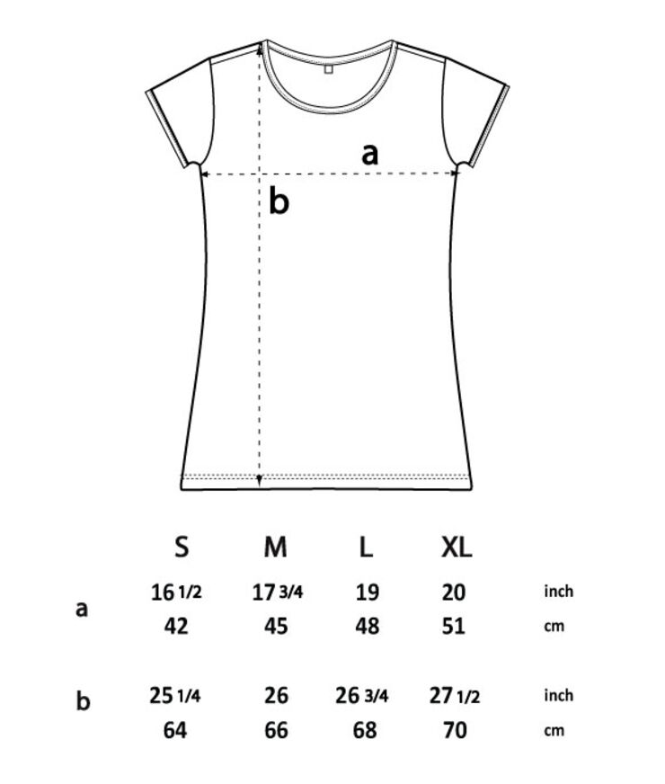 N09 WOMEN’S REGULAR FITTED T-SHIRT SIZE GUIDE